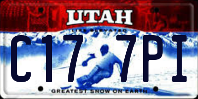 UT license plate C177PI