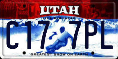 UT license plate C177PL