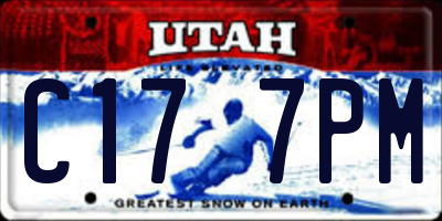 UT license plate C177PM