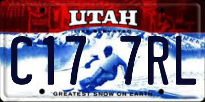 UT license plate C177RL