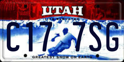 UT license plate C177SG