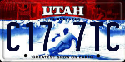 UT license plate C177TC