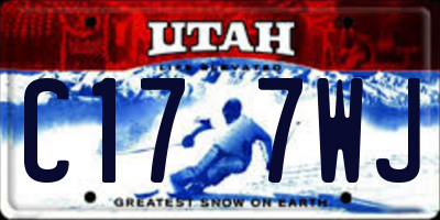 UT license plate C177WJ