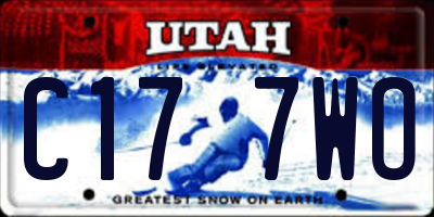 UT license plate C177WO