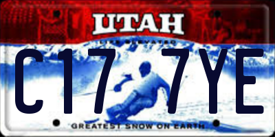 UT license plate C177YE