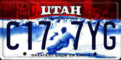 UT license plate C177YG