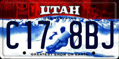 UT license plate C178BJ