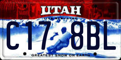 UT license plate C178BL