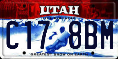 UT license plate C178BM