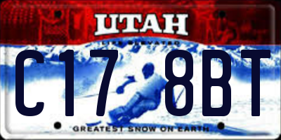 UT license plate C178BT