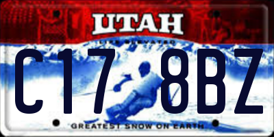 UT license plate C178BZ