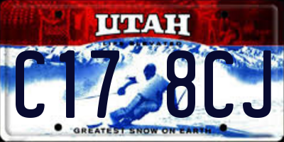 UT license plate C178CJ