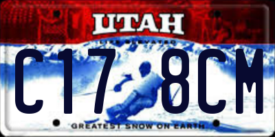 UT license plate C178CM