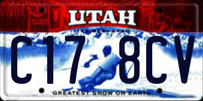 UT license plate C178CV