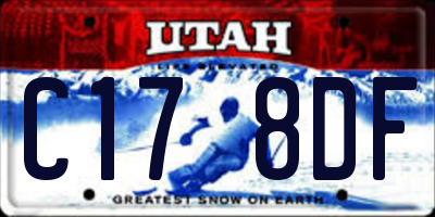 UT license plate C178DF