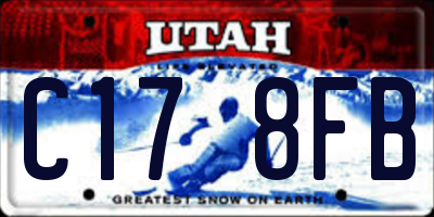 UT license plate C178FB