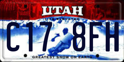UT license plate C178FH