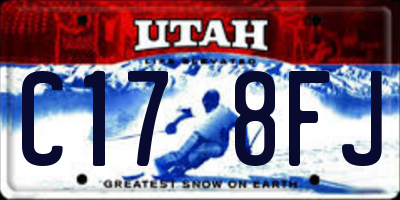 UT license plate C178FJ