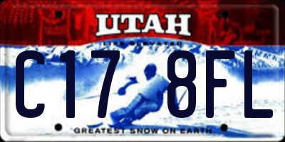 UT license plate C178FL