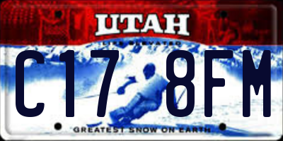 UT license plate C178FM