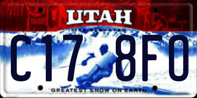 UT license plate C178FO