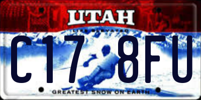 UT license plate C178FU