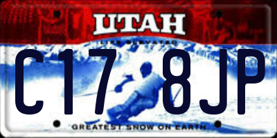 UT license plate C178JP