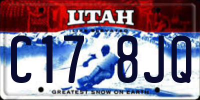 UT license plate C178JQ