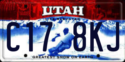UT license plate C178KJ