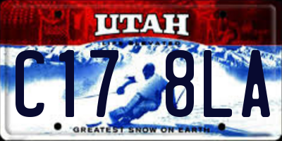 UT license plate C178LA