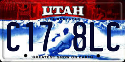 UT license plate C178LC