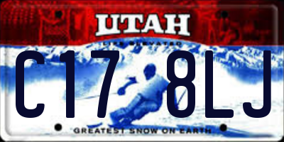 UT license plate C178LJ