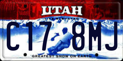 UT license plate C178MJ