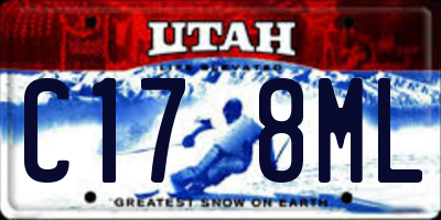 UT license plate C178ML