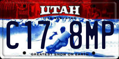 UT license plate C178MP