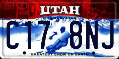 UT license plate C178NJ