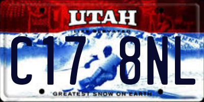 UT license plate C178NL