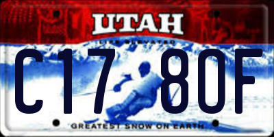 UT license plate C178OF