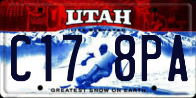 UT license plate C178PA