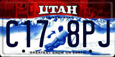 UT license plate C178PJ