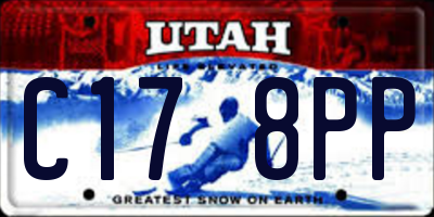 UT license plate C178PP