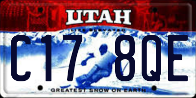 UT license plate C178QE