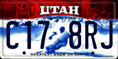 UT license plate C178RJ