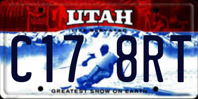 UT license plate C178RT