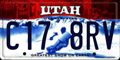UT license plate C178RV