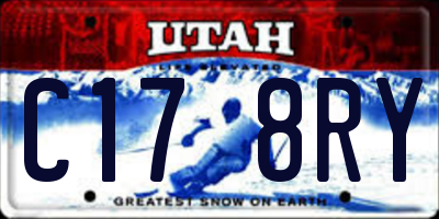 UT license plate C178RY