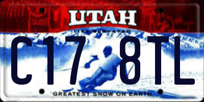UT license plate C178TL