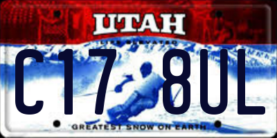 UT license plate C178UL