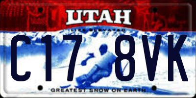 UT license plate C178VK