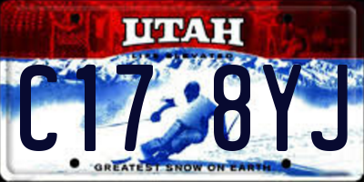 UT license plate C178YJ